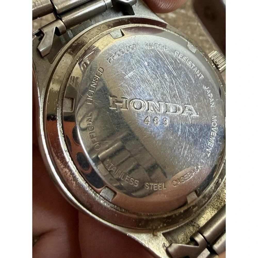 VTG Taxor Honda 463 Compass Bezel Multifunction Watch Day Date Stainless